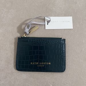 Katie Loxton Celine Faux Croc Card Holder in Forest Green NWT